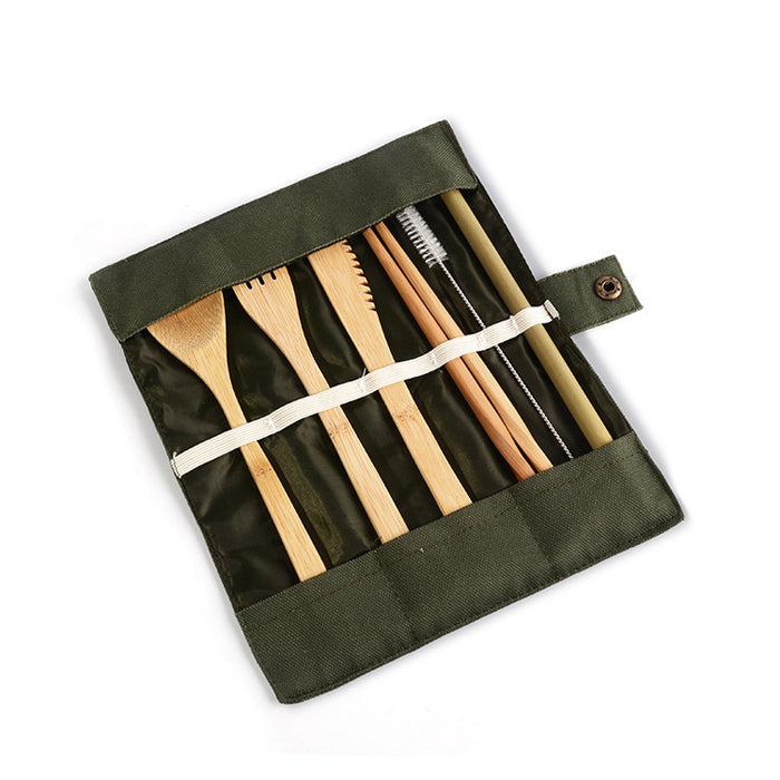 ANDERSON Bamboo Cutlery & Straw Set