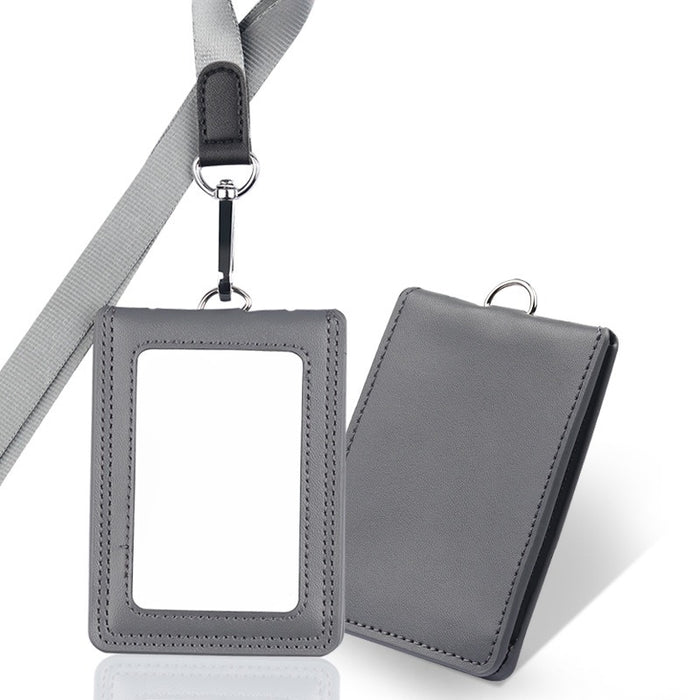 GENTRY Leather Triple-sided Badge Holder